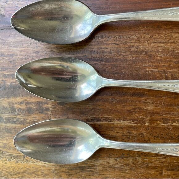 Antique 1921 Oneida Community Plate Grosvenor Teaspoons Set of 5 No Monogram - Picture 7 of 9